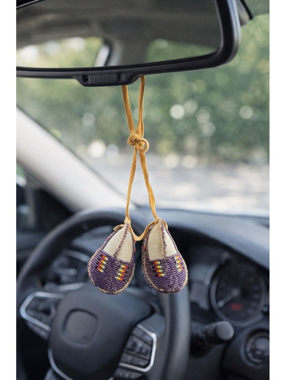 Handmade Beaded Hanging Car Ornament Rearview Mirror Decor Tribal Style